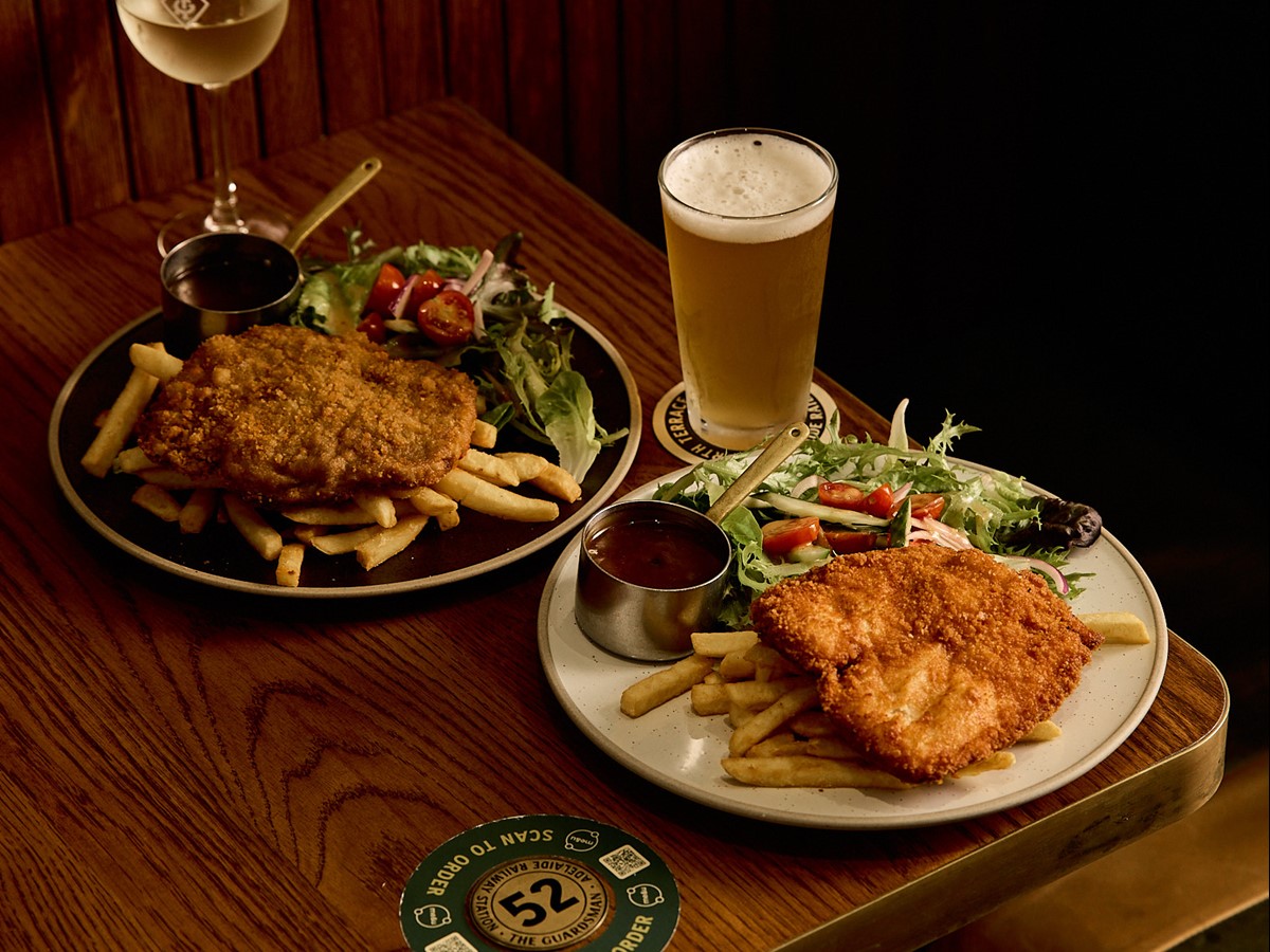 Guardsman Menu 2 for 1 Schnitzel at The Guardsman - SkyCity Adelaide